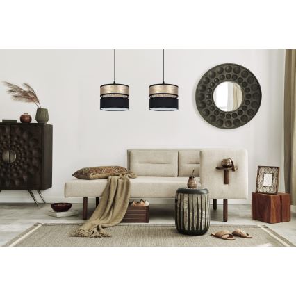Hanglamp aan een koord LIMA 2xE27/60W/230V gouden/zwart