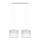 Hanglamp aan een koord LIMA 2xE27/60W/230V zilver/wit