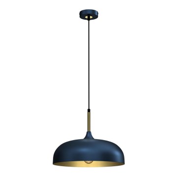 Hanglamp aan een koord LINCOLN 1xE27/60W/230V d. 35 cm blauw