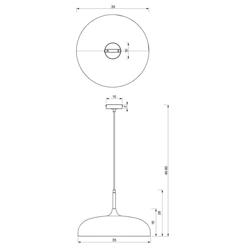 Hanglamp aan een koord LINCOLN 1xE27/60W/230V d. 35 cm groen