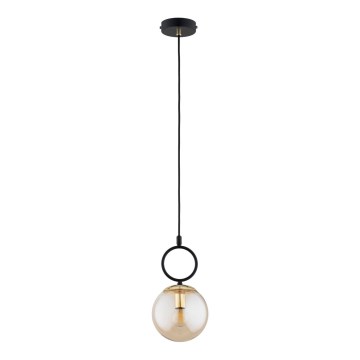 Hanglamp aan een koord LISTER 1xE14/10W/230V zwart/gerookt beige