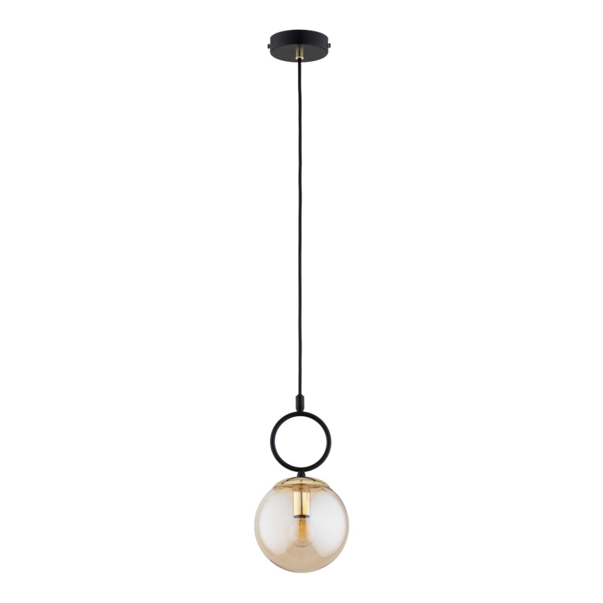 Hanglamp aan een koord LISTER 1xE14/10W/230V zwart/gerookt beige