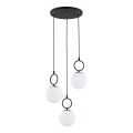 Hanglamp aan een koord LISTER 3xE14/10W/230V zwart/wit