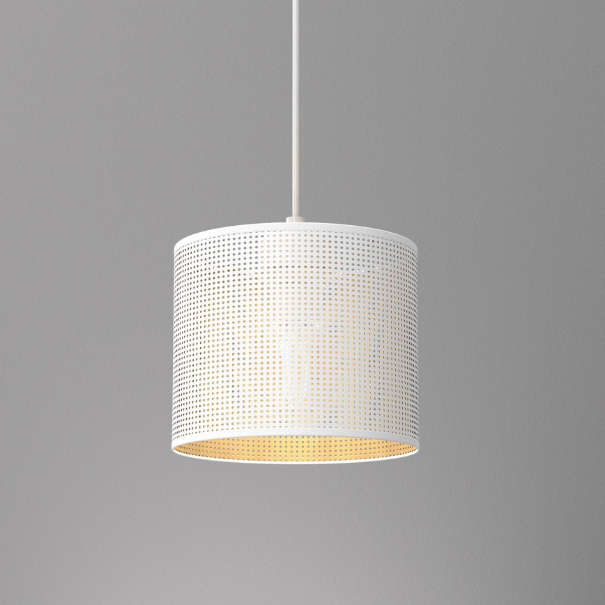 Hanglamp aan een koord LOFT SHADE 1xE27/60W/230V diameter 18 cm wit/gouden