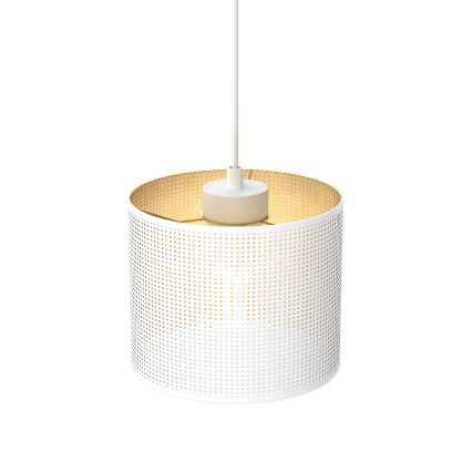 Hanglamp aan een koord LOFT SHADE 1xE27/60W/230V diameter 18 cm wit/gouden