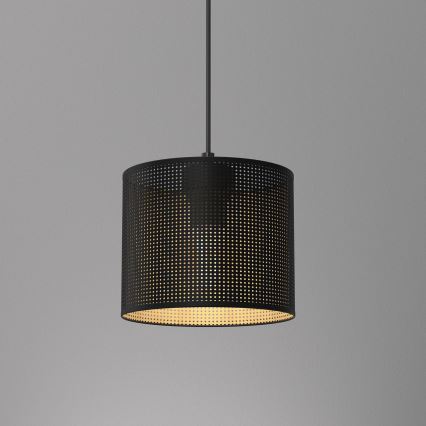 Hanglamp aan een koord LOFT SHADE 1xE27/60W/230V diameter 18 cm zwart/gouden