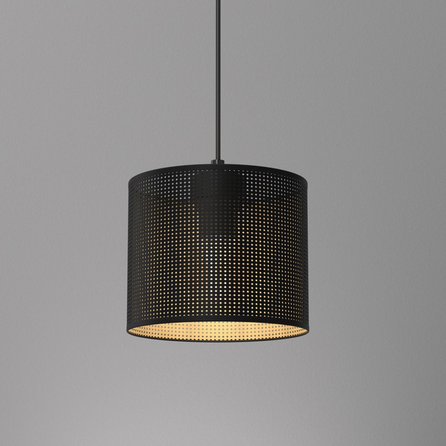 Hanglamp aan een koord LOFT SHADE 1xE27/60W/230V diameter 18 cm zwart/gouden