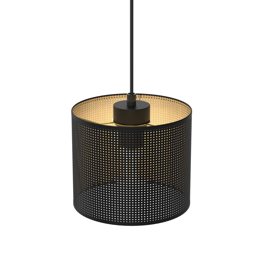Hanglamp aan een koord LOFT SHADE 1xE27/60W/230V diameter 18 cm zwart/gouden