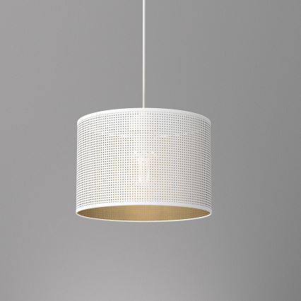 Hanglamp aan een koord LOFT SHADE 1xE27/60W/230V diameter 25 cm wit/gouden