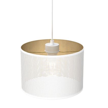 Hanglamp aan een koord LOFT SHADE 1xE27/60W/230V diameter 25 cm wit/gouden