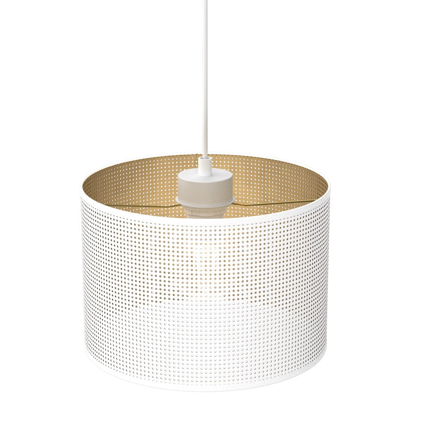 Hanglamp aan een koord LOFT SHADE 1xE27/60W/230V diameter 25 cm wit/gouden