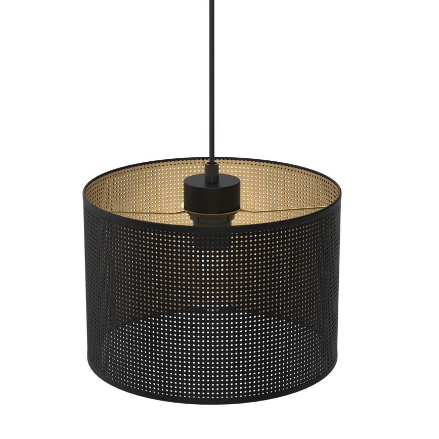 Hanglamp aan een koord LOFT SHADE 1xE27/60W/230V diameter 25 cm zwart/gouden
