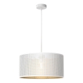 Hanglamp aan een koord LOFT SHADE 1xE27/60W/230V diameter 40 cm wit/gouden