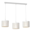 Hanglamp aan een koord LOFT SHADE 3xE27/60W/230V wit/gouden