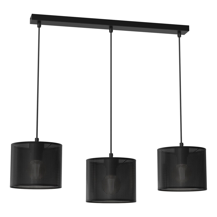 Hanglamp aan een koord LOFT SHADE 3xE27/60W/230V zwart