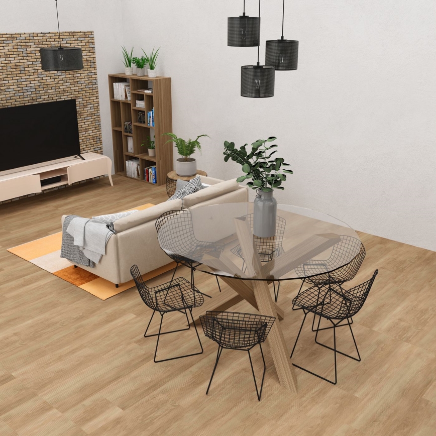 Hanglamp aan een koord LOFT SHADE 3xE27/60W/230V zwart