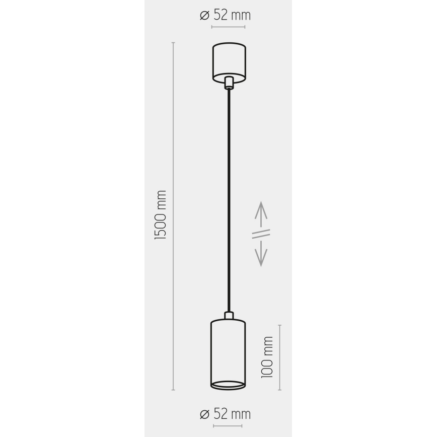 Hanglamp aan een koord LOGAN BLACK 1xGU10/10W/230V