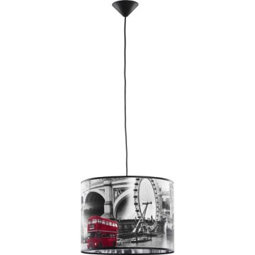 Hanglamp aan een koord LONDON 1xE27/15W/230V grijs