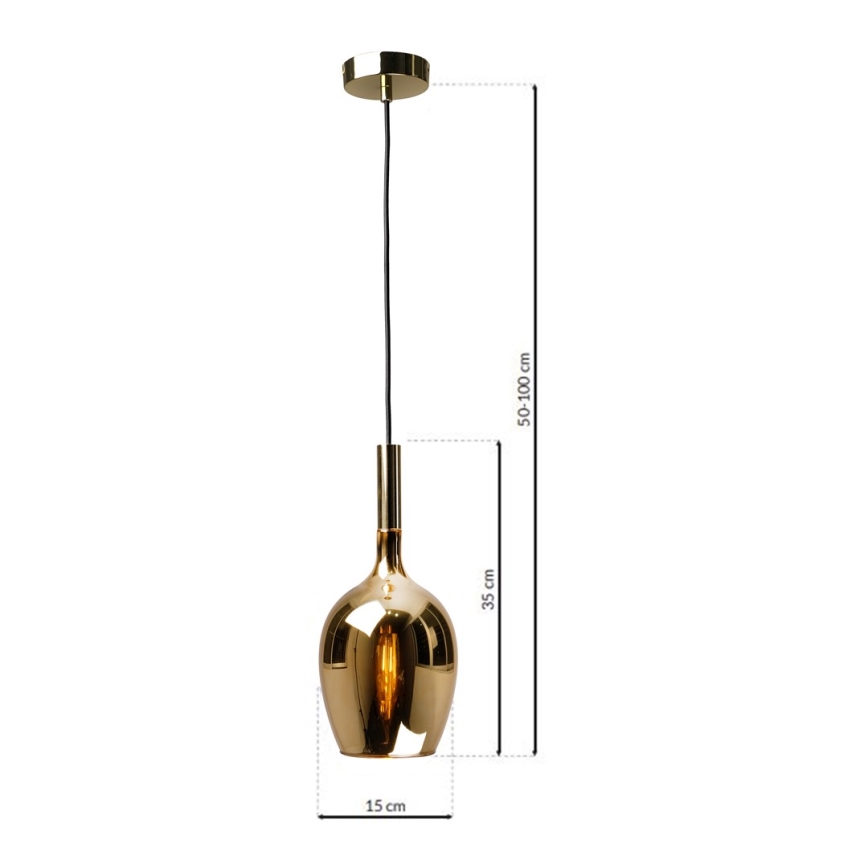 Hanglamp aan een koord LUGANO 1xE14/40W/230V goud