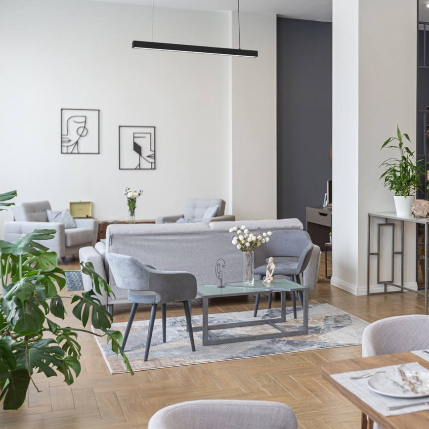 Hanglamp aan een koord LUNGO T8 1xG13/18W/230V zwart