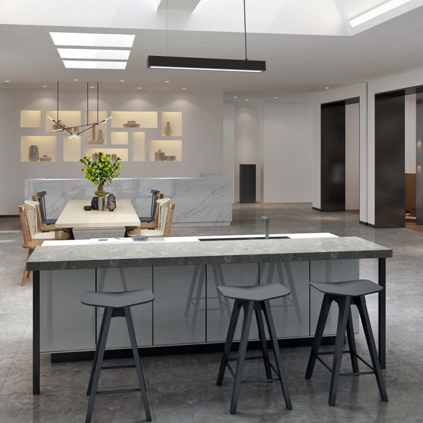Hanglamp aan een koord LUNGO T8 1xG13/9W/230V zwart