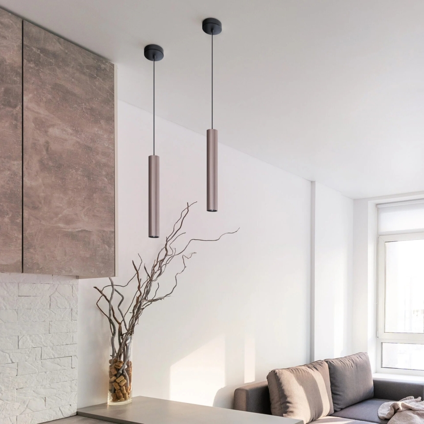 Hanglamp aan een koord LUNGOMARE 1xGU10/10W/230V mat chroom
