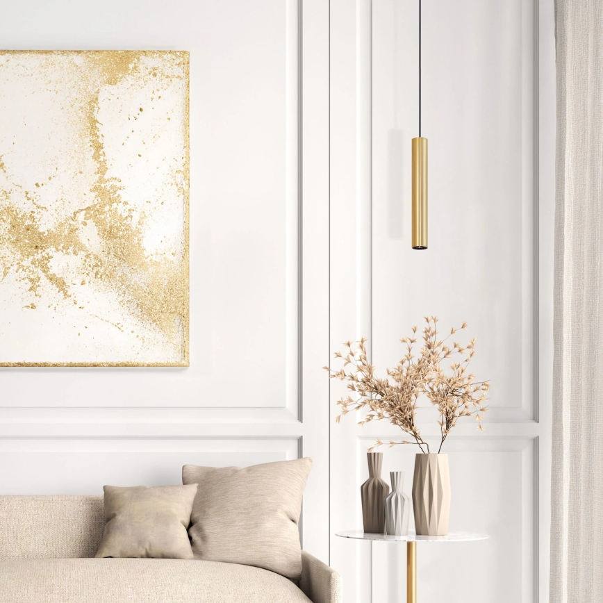 Hanglamp aan een koord LUNGOMARE 1xGU10/10W/230V goud