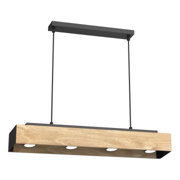 Hanglamp aan een koord MAISON 4xGU10/8W/230V bruin/eiken