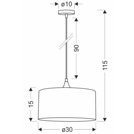 Hanglamp aan een koord MALOTO 1xE27/60W/230V groen