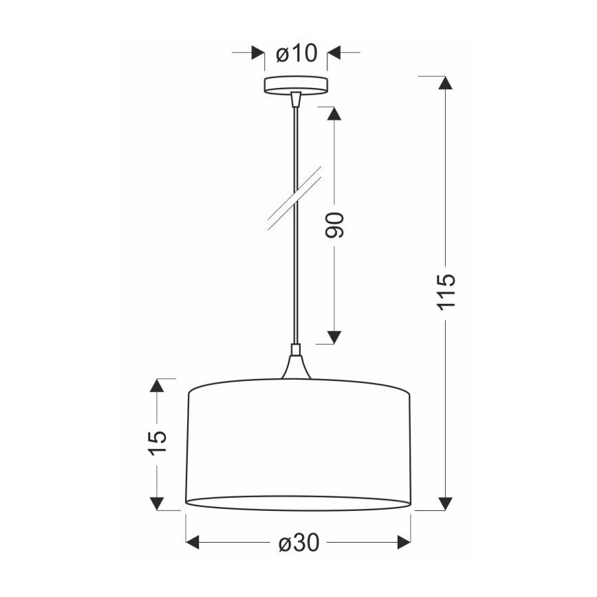Hanglamp aan een koord MALOTO 1xE27/60W/230V groen