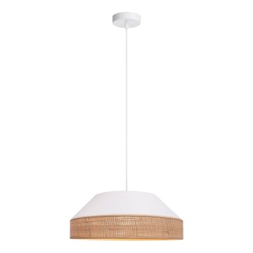 Hanglamp aan een koord MANISO 1xE27/60W/230V diameter 45 cm wit/beige