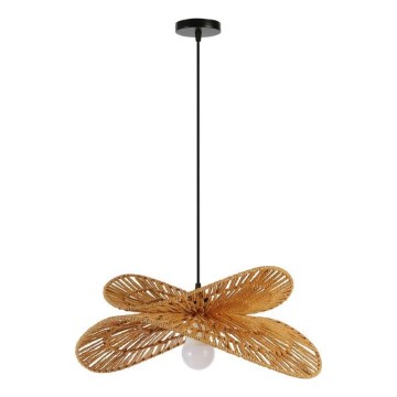 Hanglamp aan een koord MARIPOSA 1xE27/40W/230V diameter 50 cm jute
