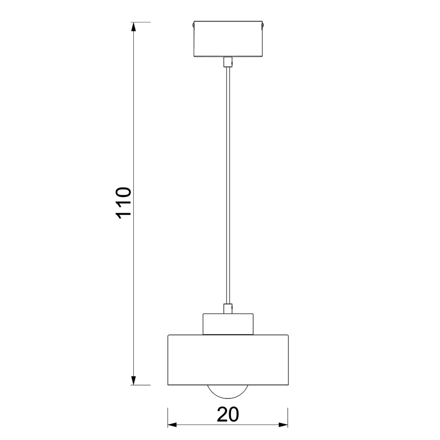 Hanglamp aan een koord MARTI 1xE27/15W/230V wit/glanzend chroom