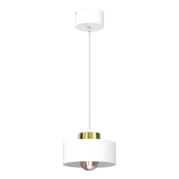 Hanglamp aan een koord MARTI 1xE27/15W/230V wit/goud