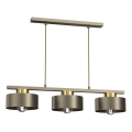 Hanglamp aan een koord MARTI 3xE27/15W/230V messing/goud