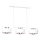 Hanglamp aan een koord MARTI 3xE27/15W/230V wit/glanzend chroom