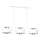 Hanglamp aan een koord MARTI 3xE27/15W/230V wit/goud
