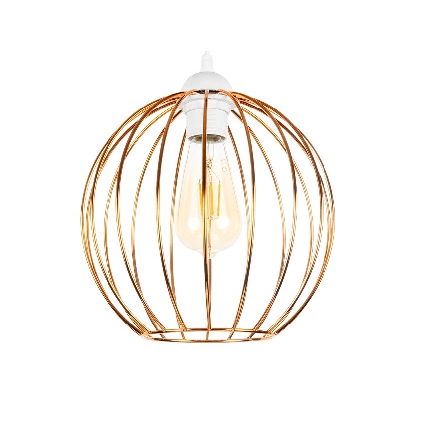 Hanglamp aan een koord MATT 1xE27/60W/230V wit/koper