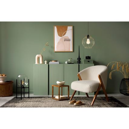Hanglamp aan een koord MATT 1xE27/60W/230V zwart/gouden