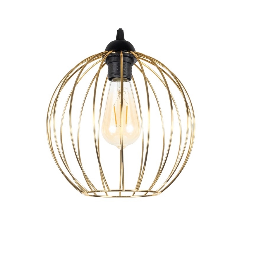 Hanglamp aan een koord MATT 1xE27/60W/230V zwart/gouden