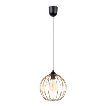 Hanglamp aan een koord MATT 1xE27/60W/230V zwart/koper