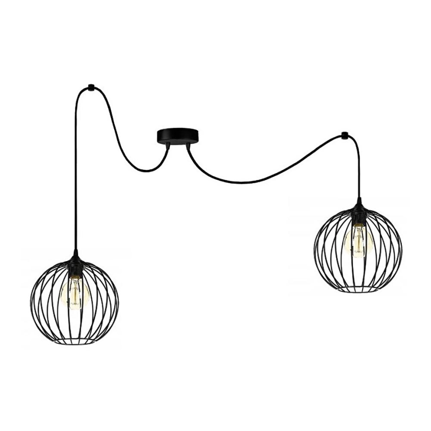Hanglamp aan een koord MATT 2xE27/60W/230V spin