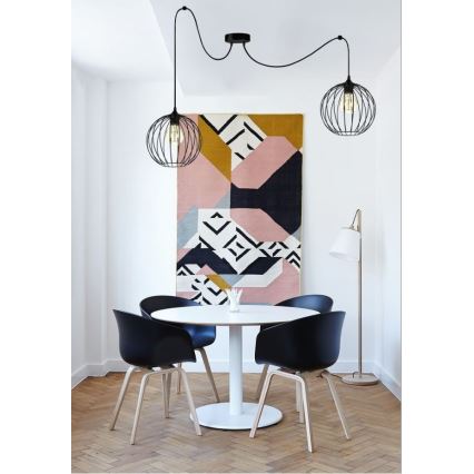 Hanglamp aan een koord MATT 2xE27/60W/230V spin