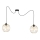 Hanglamp aan een koord MATT 2xE27/60W/230V spin zwart/goud