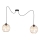 Hanglamp aan een koord MATT 2xE27/60W/230V spin zwart/koper