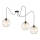 Hanglamp aan een koord MATT 3xE27/60W/230V spin zwart/goud