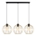Hanglamp aan een koord MATT 3xE27/60W/230V zwart/gouden