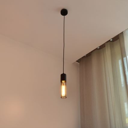 Hanglamp aan een koord MELODY 1xE27/15W/230V zwart