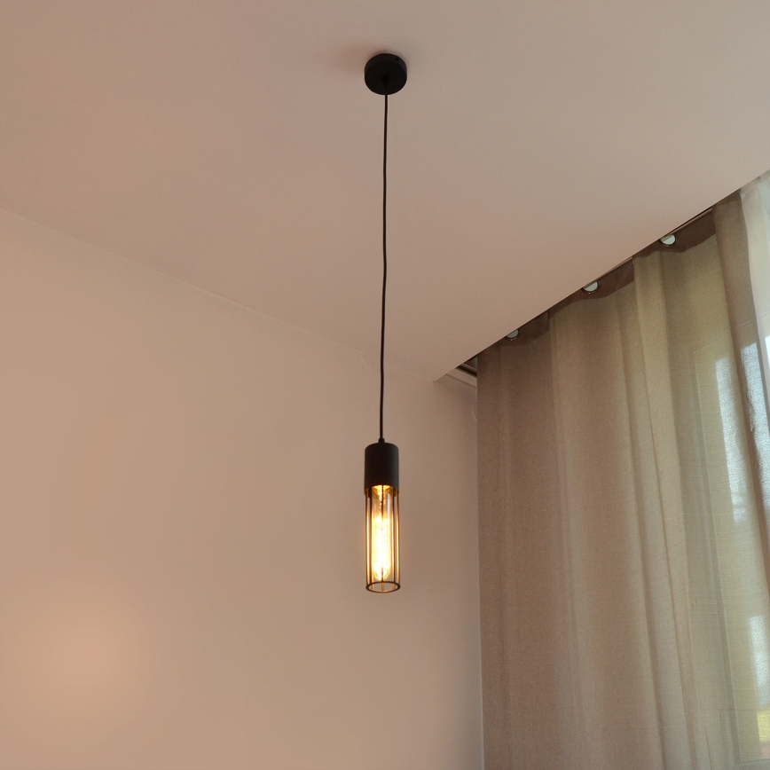 Hanglamp aan een koord MELODY 1xE27/15W/230V zwart