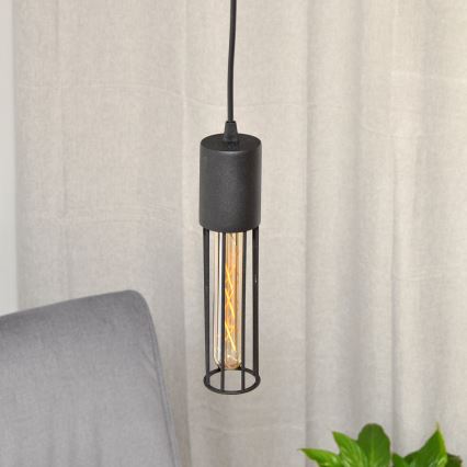 Hanglamp aan een koord MELODY 1xE27/15W/230V zwart